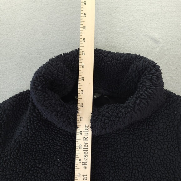 Athleta Sweatshirt Womens Medium Black Nirvana Sherpa Funnel Neck Fleece - Picture 6 of 10